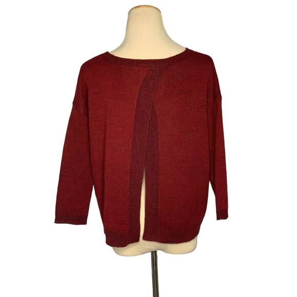 BB Dakota red split back oversized sweater size XS - Picture 2 of 12